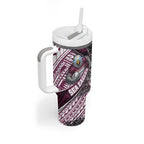 Manly Warringah Sea Eagles Rugby Mascot Tumbler With Handle Tribal Polynesian Power Art - Lightning Mascot