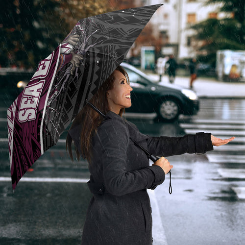 Manly Warringah Sea Eagles Rugby Mascot Umbrella Tribal Polynesian Power Art - Lightning Mascot