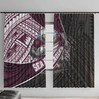 Manly Warringah Sea Eagles Rugby Mascot Window Curtain Tribal Polynesian Power Art - Lightning Mascot