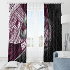 Manly Warringah Sea Eagles Rugby Mascot Window Curtain Tribal Polynesian Power Art - Lightning Mascot