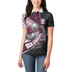 Manly Warringah Sea Eagles Rugby Mascot Women Polo Shirt Tribal Polynesian Power Art - Lightning Mascot