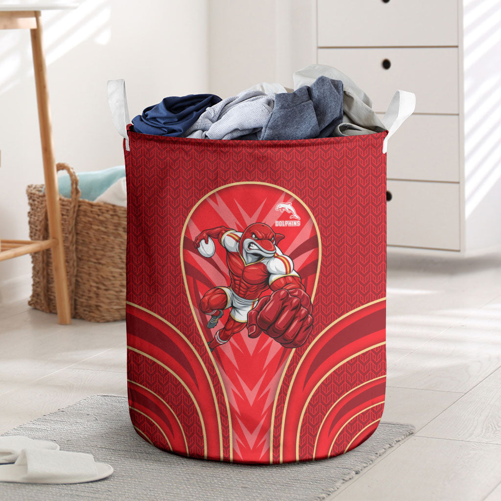 Dolphins Rugby Mascot Laundry Basket Australian Rugby Culture - Tribal Inspired Dolphin