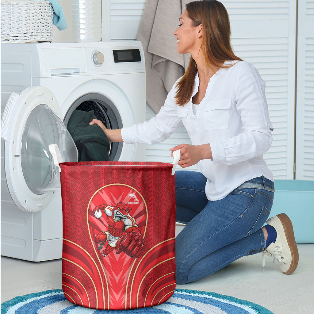 Dolphins Rugby Mascot Laundry Basket Australian Rugby Culture - Tribal Inspired Dolphin