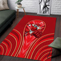 Dolphins Rugby Mascot Area Rug Australian Rugby Culture - Tribal Inspired Dolphin