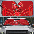 Dolphins Rugby Mascot Auto Sun Shade Australian Rugby Culture - Tribal Inspired Dolphin
