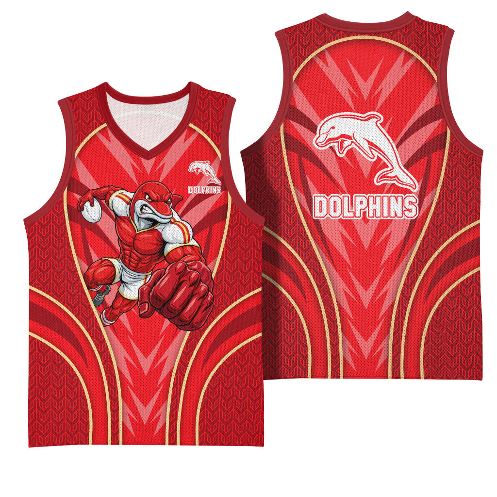 Dolphins Rugby Mascot Basketball Jersey Australian Rugby Culture - Tribal Inspired Dolphin