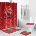 Dolphins Rugby Mascot Bathroom Set Australian Rugby Culture - Tribal Inspired Dolphin