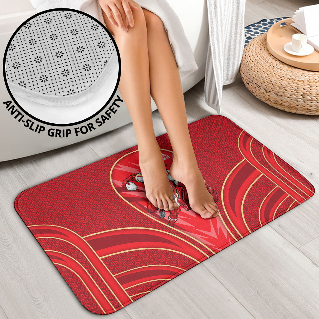 Dolphins Rugby Mascot Bathroom Set Australian Rugby Culture - Tribal Inspired Dolphin