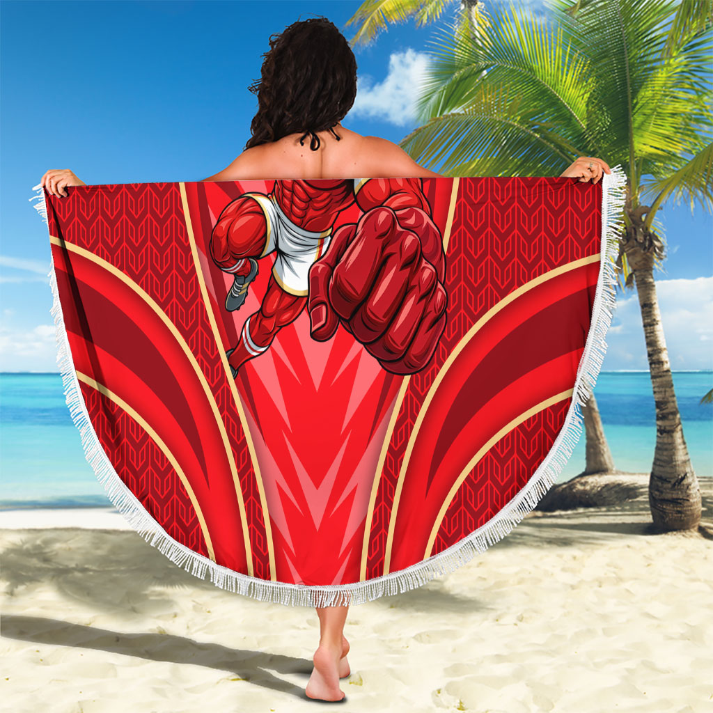 Dolphins Rugby Mascot Beach Blanket Australian Rugby Culture - Tribal Inspired Dolphin