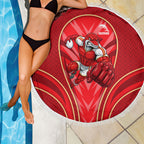 Dolphins Rugby Mascot Beach Blanket Australian Rugby Culture - Tribal Inspired Dolphin