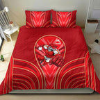 Dolphins Rugby Mascot Bedding Set Australian Rugby Culture - Tribal Inspired Dolphin