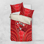Dolphins Rugby Mascot Bedding Set Australian Rugby Culture - Tribal Inspired Dolphin