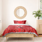 Dolphins Rugby Mascot Bedding Set Australian Rugby Culture - Tribal Inspired Dolphin