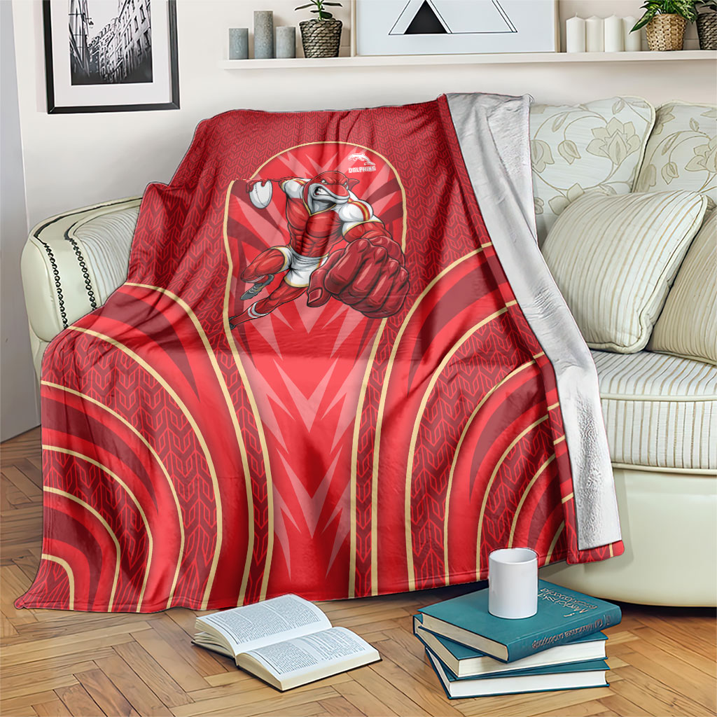 Dolphins Rugby Mascot Blanket Australian Rugby Culture - Tribal Inspired Dolphin