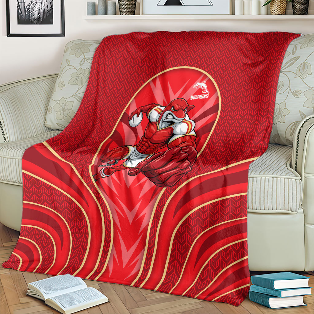 Dolphins Rugby Mascot Blanket Australian Rugby Culture - Tribal Inspired Dolphin