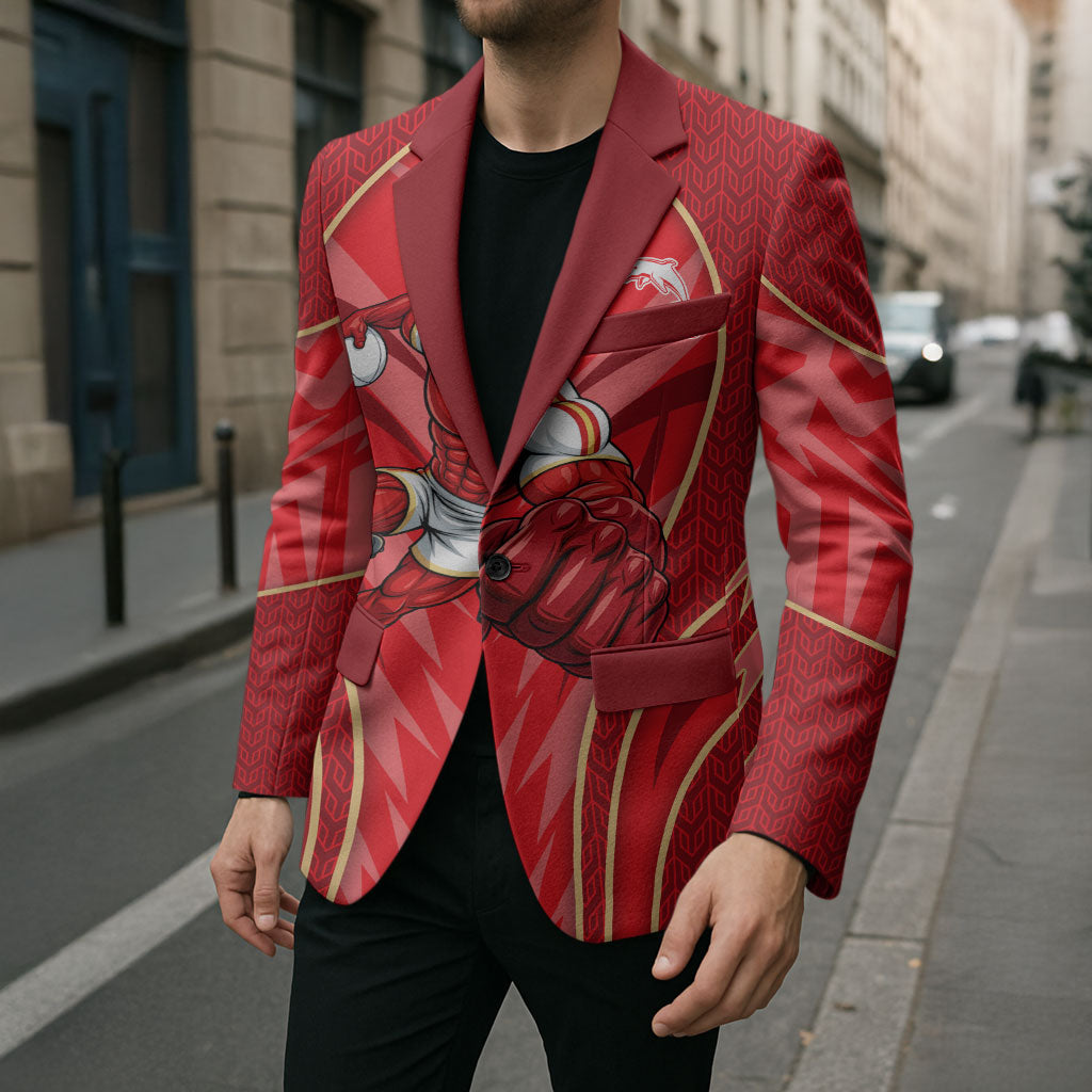 Dolphins Rugby Mascot Blazer Australian Rugby Culture - Tribal Inspired Dolphin