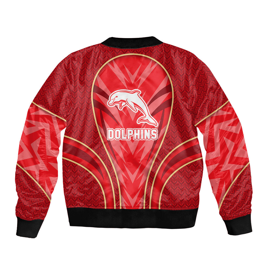 Dolphins Rugby Mascot Bomber Jacket Australian Rugby Culture - Tribal Inspired Dolphin