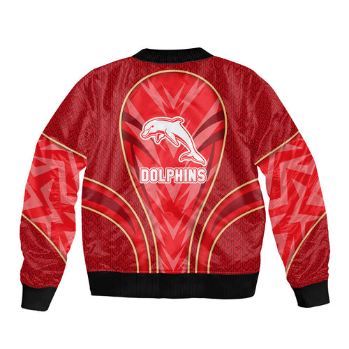 Dolphins Rugby Mascot Bomber Jacket Australian Rugby Culture - Tribal Inspired Dolphin