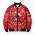 Dolphins Rugby Mascot Bomber Puffer Jacket Australian Rugby Culture - Tribal Inspired Dolphin