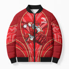 Dolphins Rugby Mascot Bomber Puffer Jacket Australian Rugby Culture - Tribal Inspired Dolphin