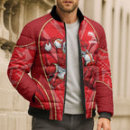 Dolphins Rugby Mascot Bomber Puffer Jacket Australian Rugby Culture - Tribal Inspired Dolphin