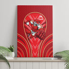 Dolphins Rugby Mascot Canvas Wall Art Australian Rugby Culture - Tribal Inspired Dolphin