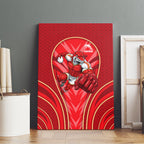 Dolphins Rugby Mascot Canvas Wall Art Australian Rugby Culture - Tribal Inspired Dolphin