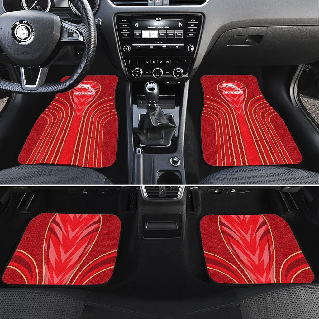 Dolphins Rugby Mascot Car Mats Australian Rugby Culture - Tribal Inspired Dolphin