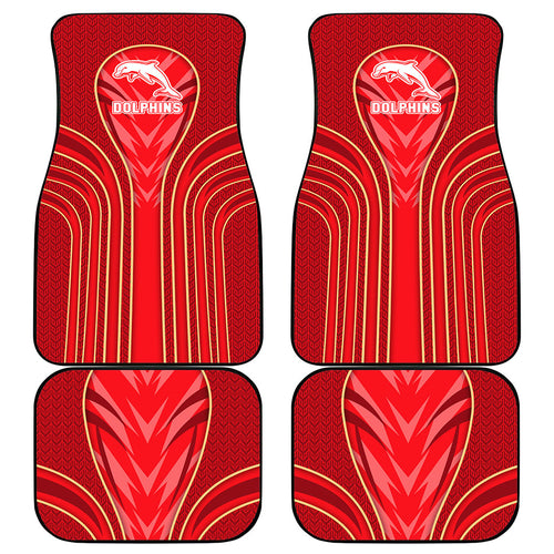 Dolphins Rugby Mascot Car Mats Australian Rugby Culture - Tribal Inspired Dolphin
