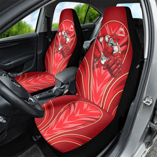 Dolphins Rugby Mascot Car Seat Cover Australian Rugby Culture - Tribal Inspired Dolphin