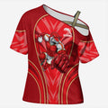 Dolphins Rugby Mascot Cross Shoulder Shirt Australian Rugby Culture - Tribal Inspired Dolphin