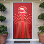 Dolphins Rugby Mascot Door Cover Australian Rugby Culture - Tribal Inspired Dolphin