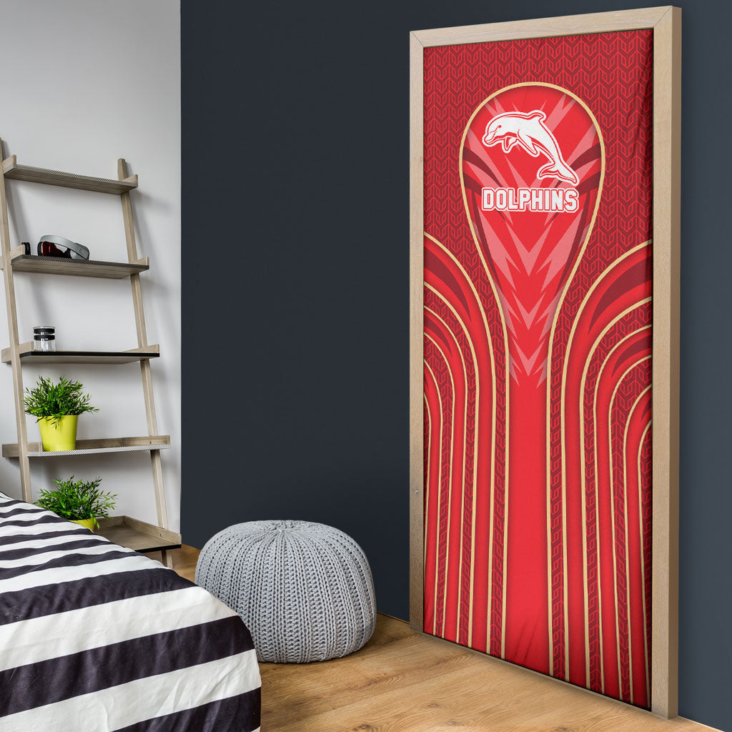 Dolphins Rugby Mascot Door Cover Australian Rugby Culture - Tribal Inspired Dolphin