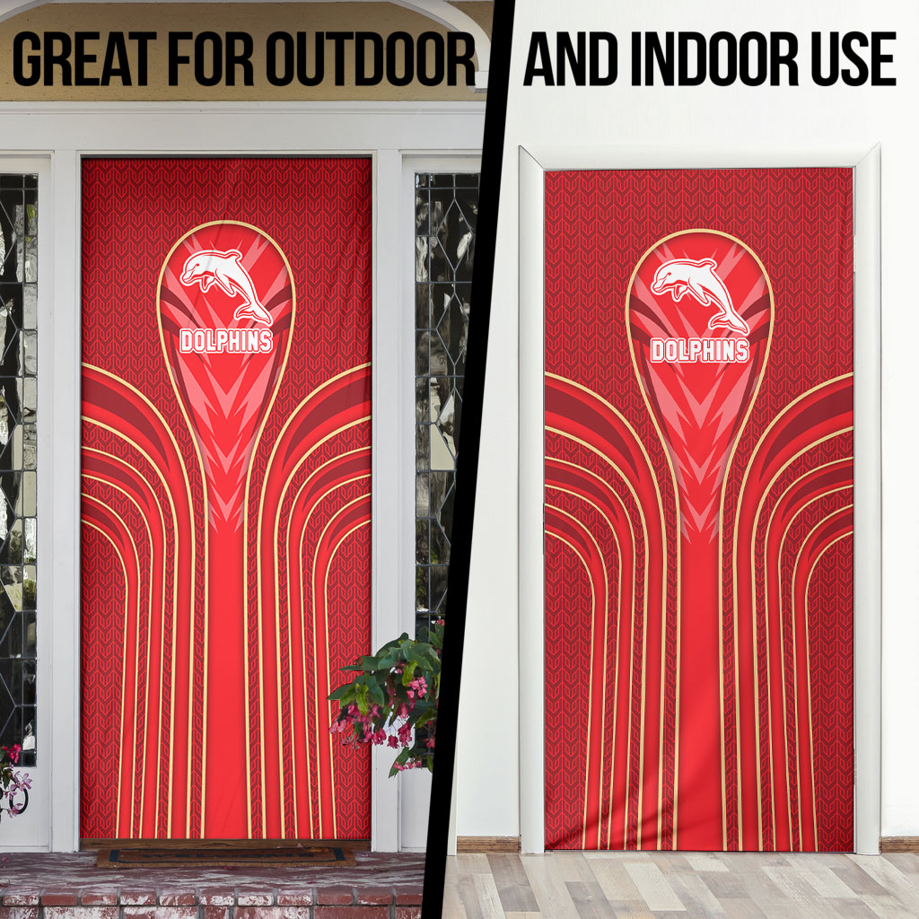 Dolphins Rugby Mascot Door Cover Australian Rugby Culture - Tribal Inspired Dolphin