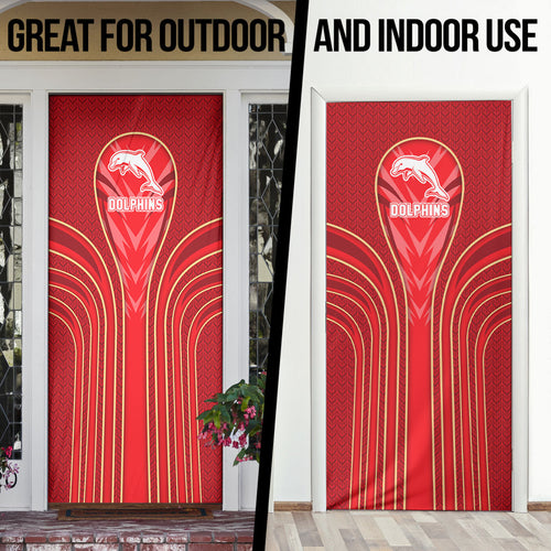 Dolphins Rugby Mascot Door Cover Australian Rugby Culture - Tribal Inspired Dolphin