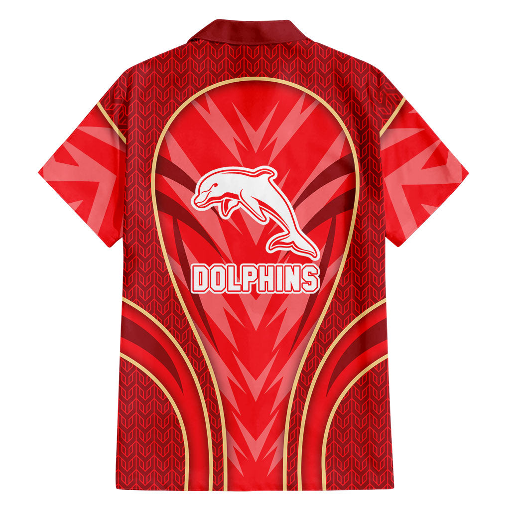 Dolphins Rugby Mascot Family Matching Puletasi and Hawaiian Shirt Australian Rugby Culture - Tribal Inspired Dolphin