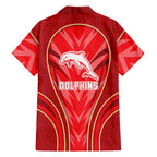 Dolphins Rugby Mascot Family Matching Tank Maxi Dress and Hawaiian Shirt Australian Rugby Culture - Tribal Inspired Dolphin