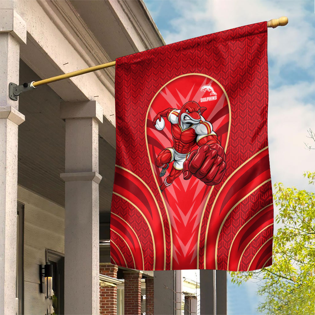 Dolphins Rugby Mascot Garden Flag Australian Rugby Culture - Tribal Inspired Dolphin