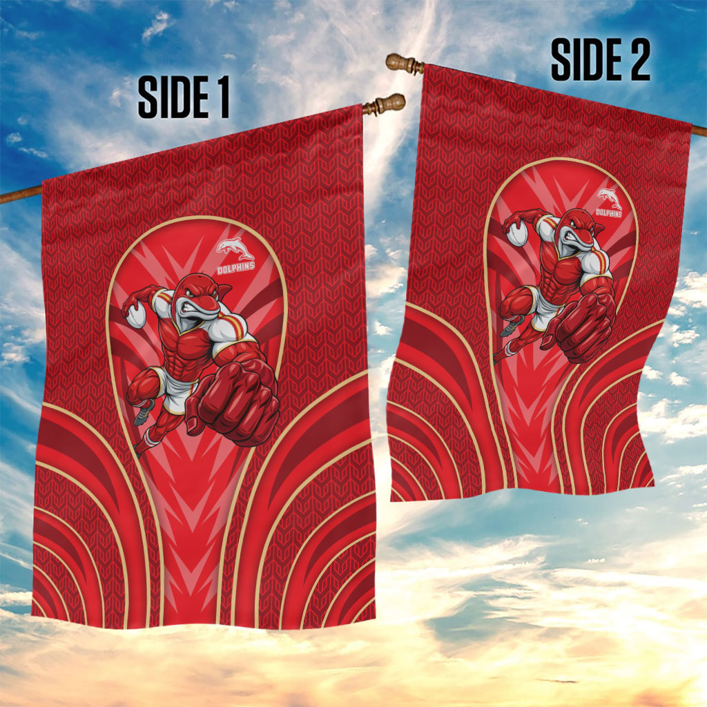 Dolphins Rugby Mascot Garden Flag Australian Rugby Culture - Tribal Inspired Dolphin