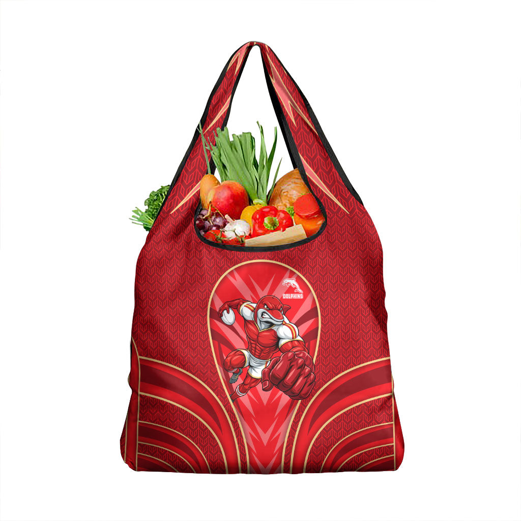Dolphins Rugby Mascot Grocery Bag Australian Rugby Culture - Tribal Inspired Dolphin