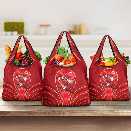 Dolphins Rugby Mascot Grocery Bag Australian Rugby Culture - Tribal Inspired Dolphin
