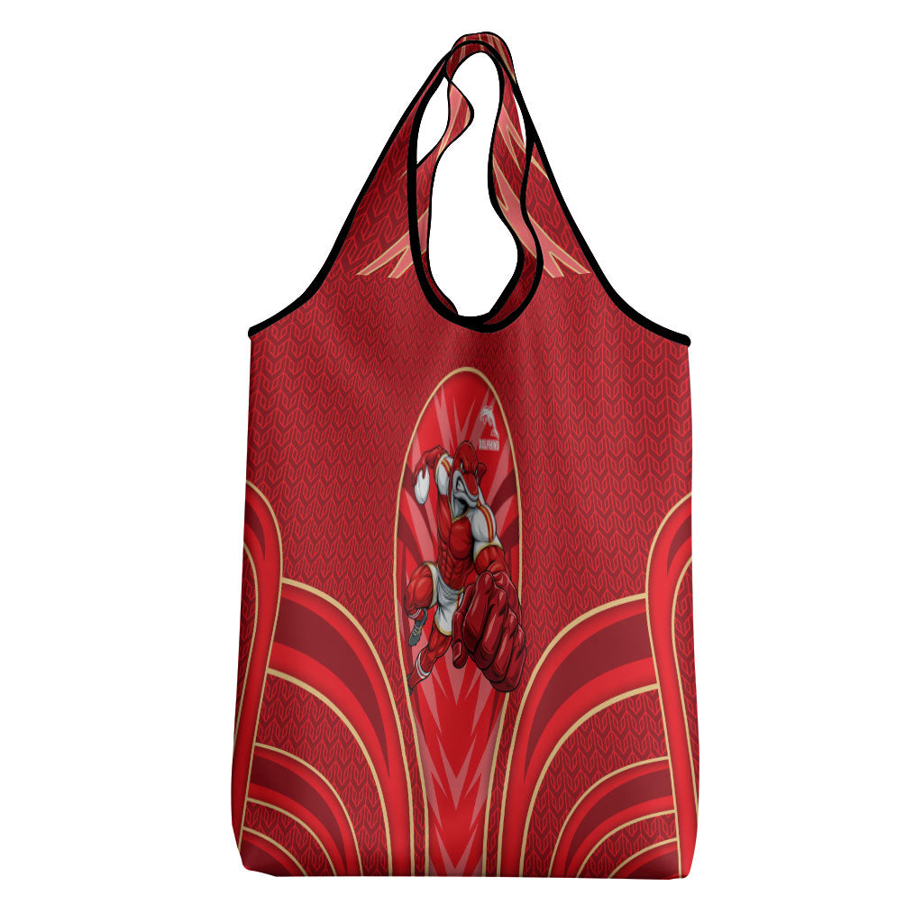 Dolphins Rugby Mascot Grocery Bag Australian Rugby Culture - Tribal Inspired Dolphin