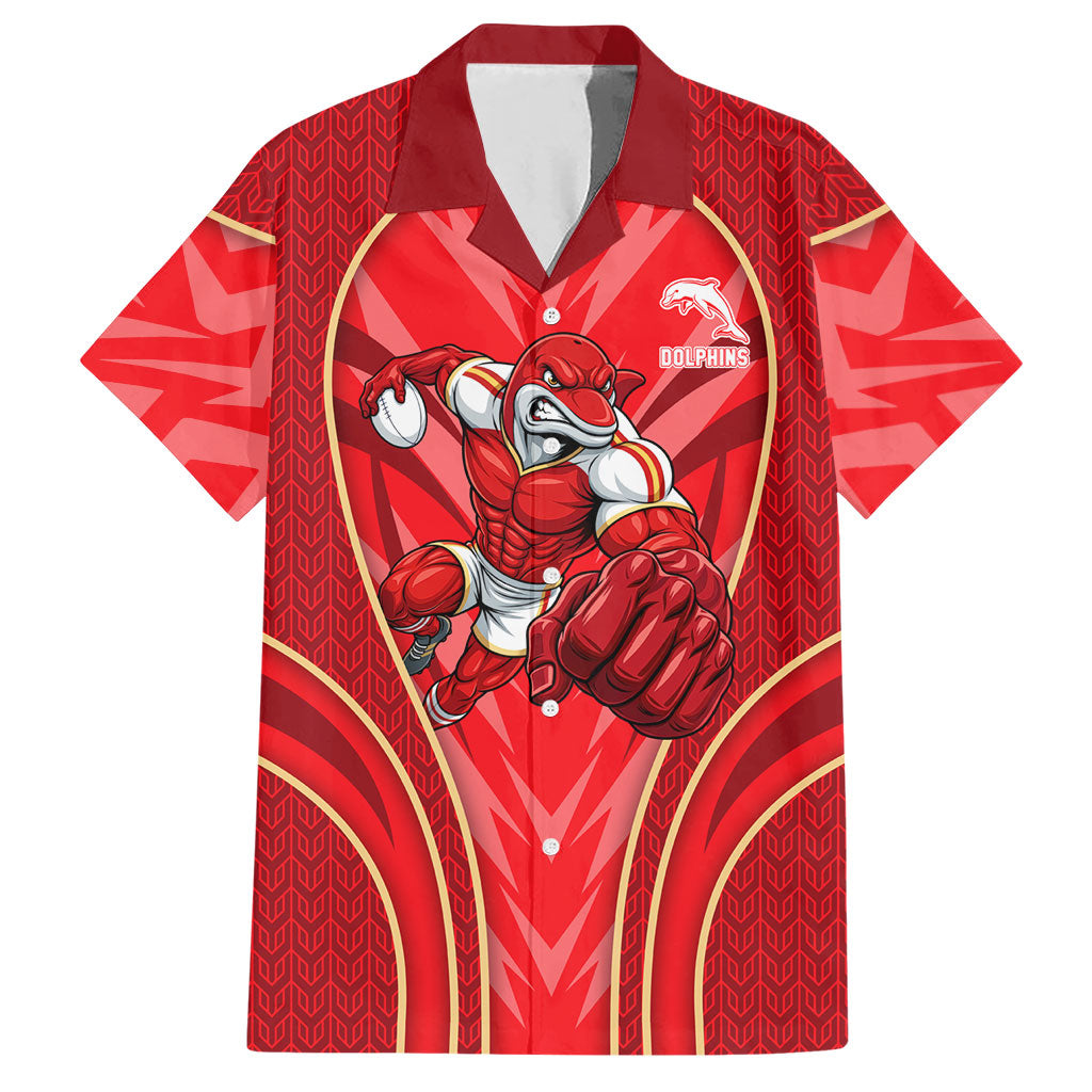 Dolphins Rugby Mascot Hawaiian Shirt Australian Rugby Culture - Tribal Inspired Dolphin