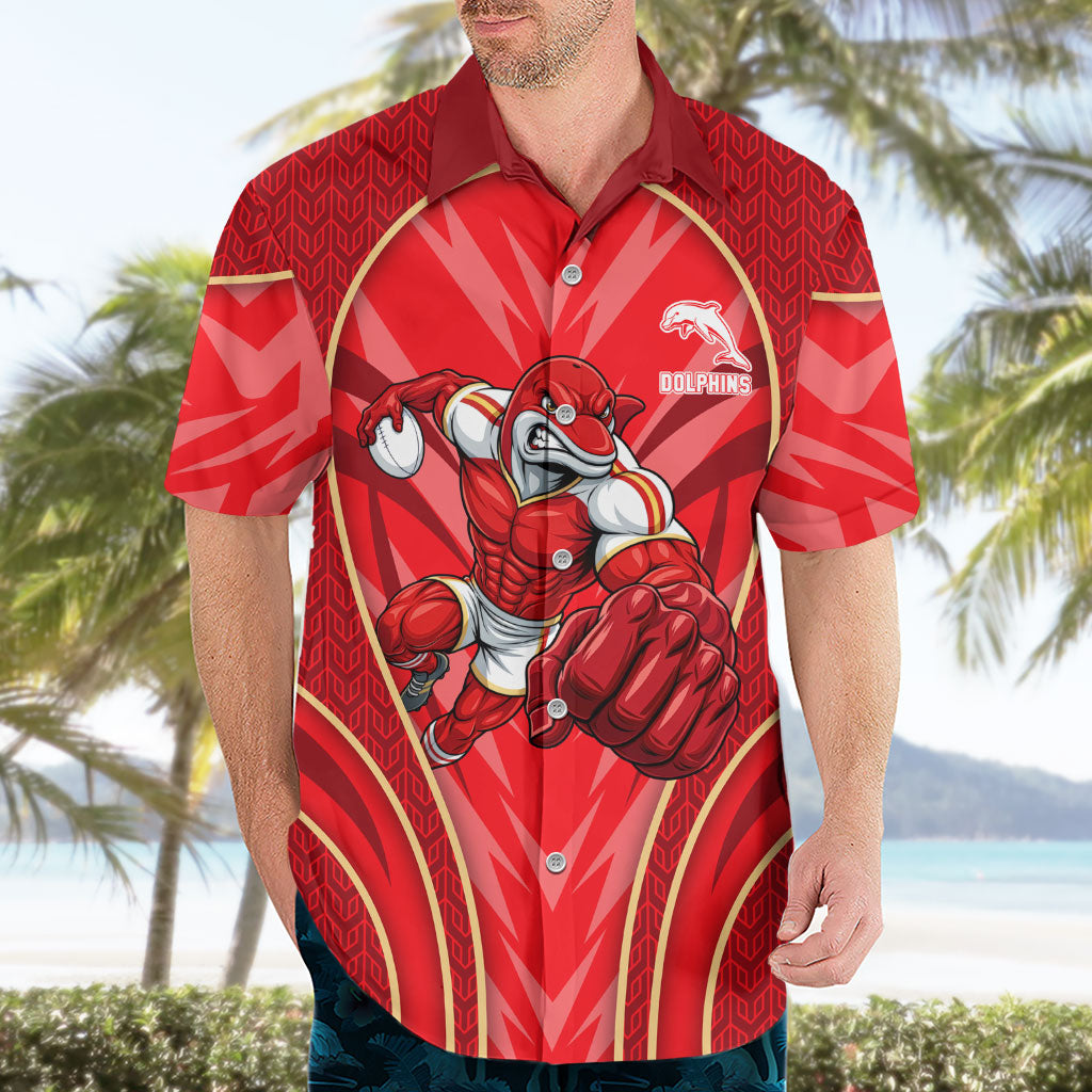 Dolphins Rugby Mascot Hawaiian Shirt Australian Rugby Culture - Tribal Inspired Dolphin