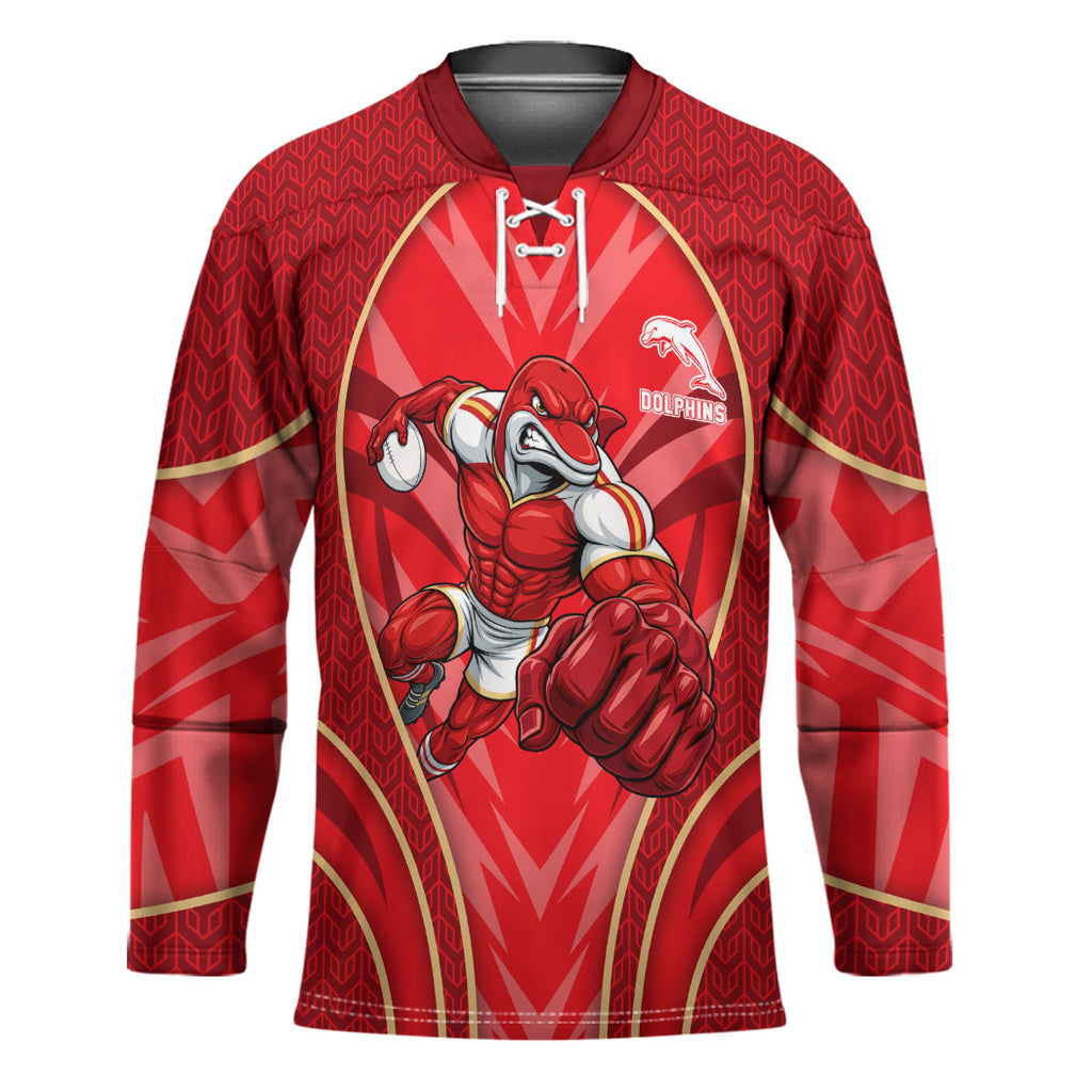 Dolphins Rugby Mascot Hockey Jersey Australian Rugby Culture - Tribal Inspired Dolphin