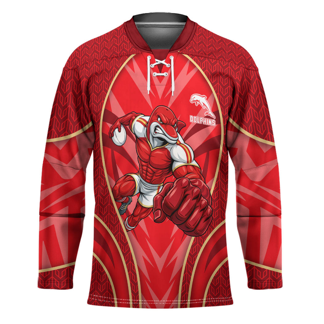 Dolphins Rugby Mascot Hockey Jersey Australian Rugby Culture - Tribal Inspired Dolphin