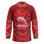 Dolphins Rugby Mascot Hockey Jersey Australian Rugby Culture - Tribal Inspired Dolphin