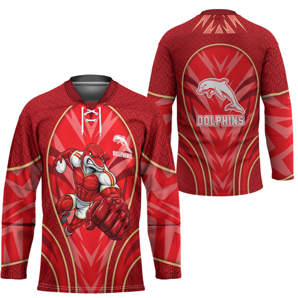 Dolphins Rugby Mascot Hockey Jersey Australian Rugby Culture - Tribal Inspired Dolphin