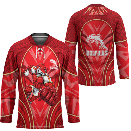 Dolphins Rugby Mascot Hockey Jersey Australian Rugby Culture - Tribal Inspired Dolphin