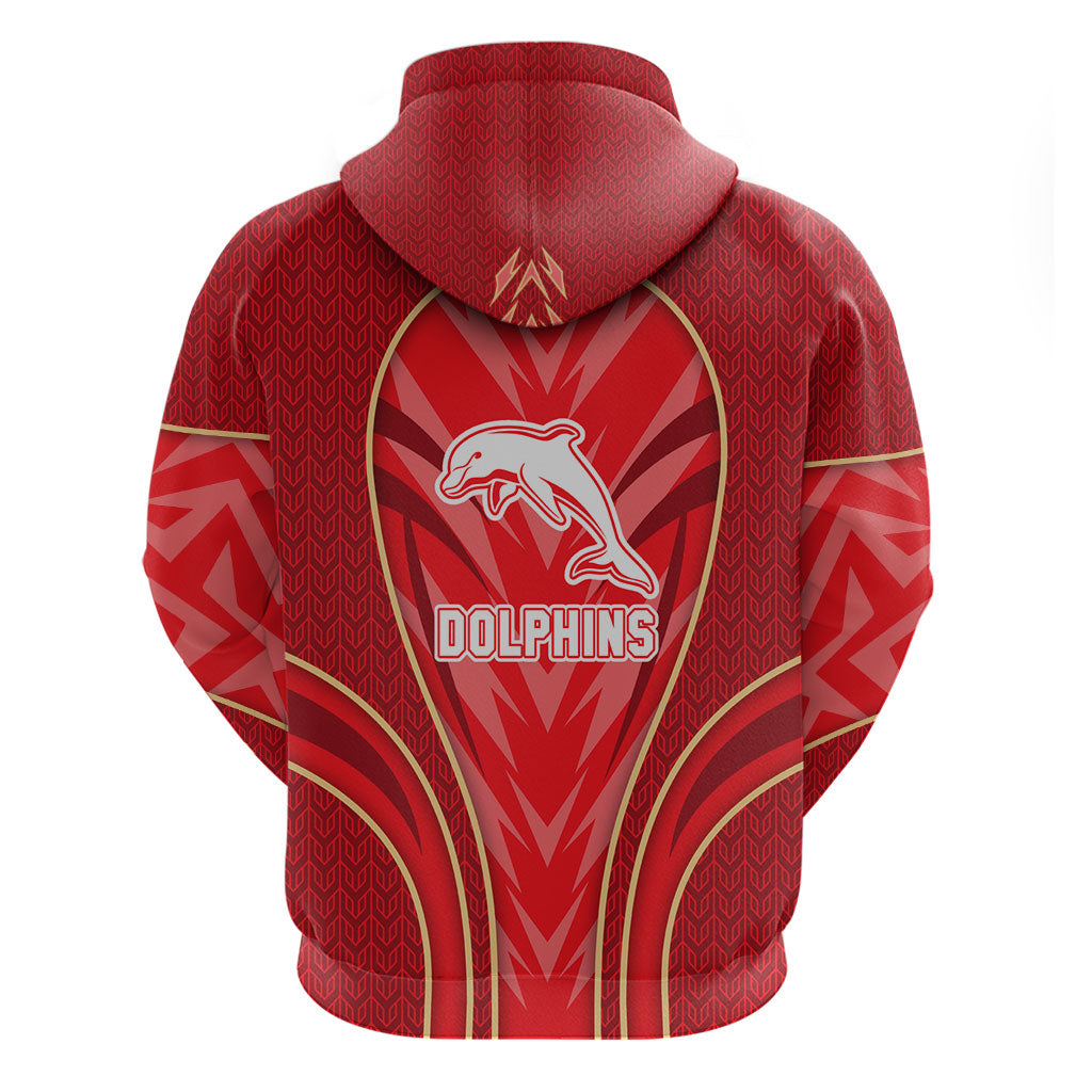 Dolphins Rugby Mascot Hoodie Australian Rugby Culture - Tribal Inspired Dolphin